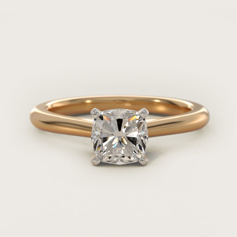 Petite Solitaire Engagement Ring in 14k Yellow Gold