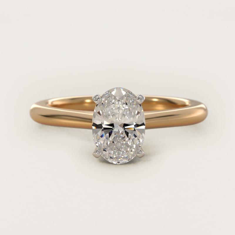 Petite Solitaire Engagement Ring in 14k Yellow Gold