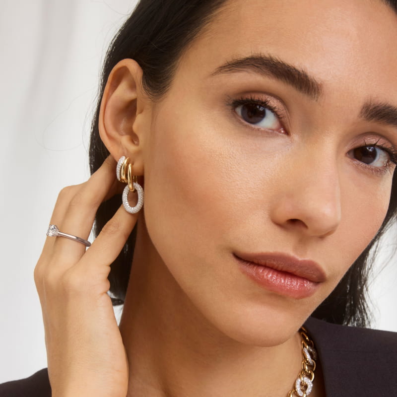 Petite Solitaire Engagement Ring in 14k White Gold