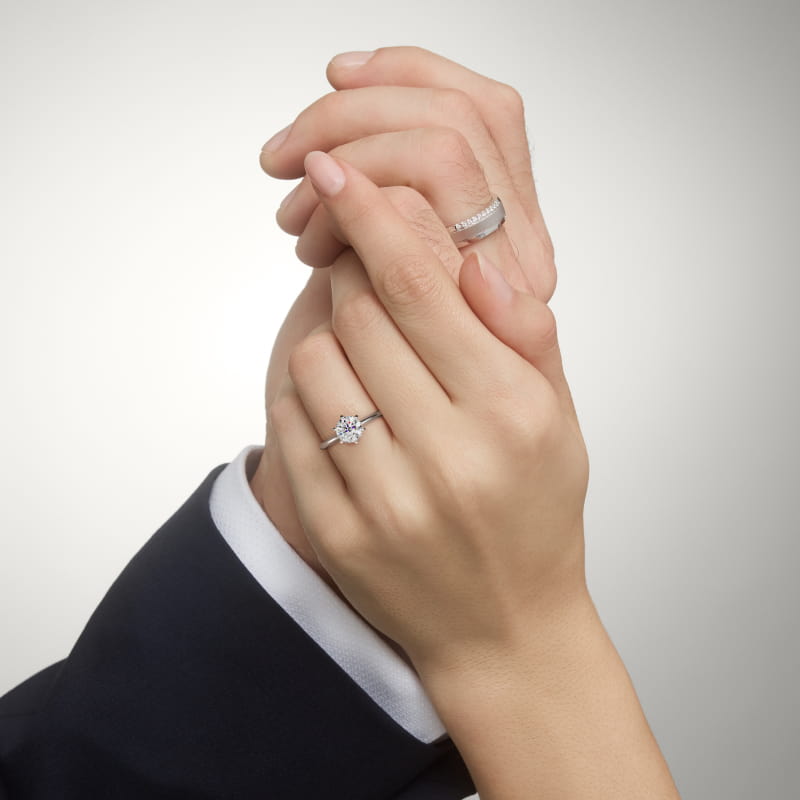 Classic Six-Prong Solitaire Engagement Ring in Platinum