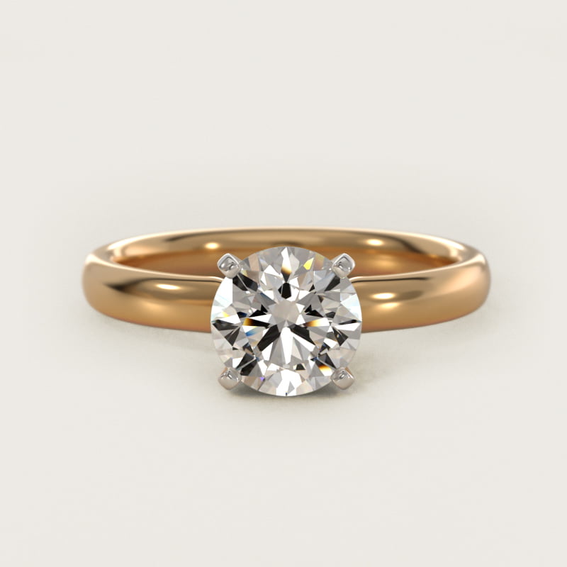 Classic Comfort Fit Solitaire Engagement Ring in 14K Yellow Gold (2.5mm)