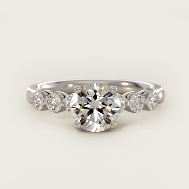 The Gallery Collection™ Floating Diamond Engagement Ring in 18k White Gold (1/3 ct. tw.)
