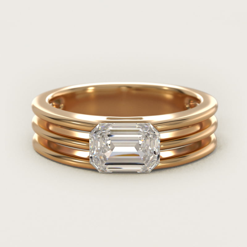 Ridged Dome Solitaire Engagement Ring In 14K Yellow Gold By James Allen