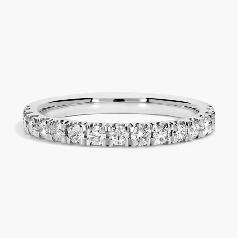 Scalloped Pavé Diamond Ring in 18k White Gold (1/2 ct. tw.)