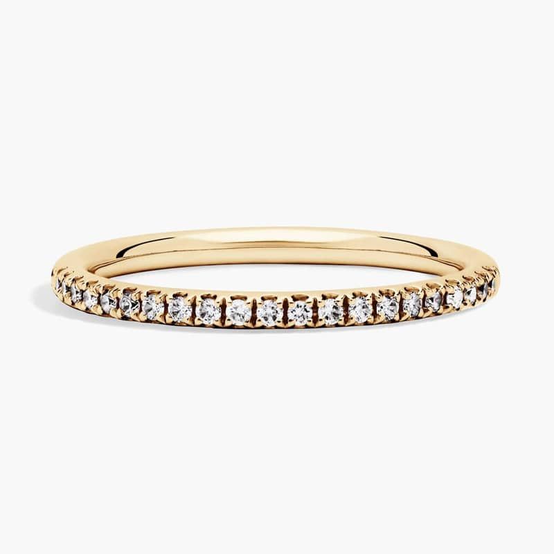 Riviera Pavé Diamond Ring in 14k Yellow Gold (1/4 ct. tw.)