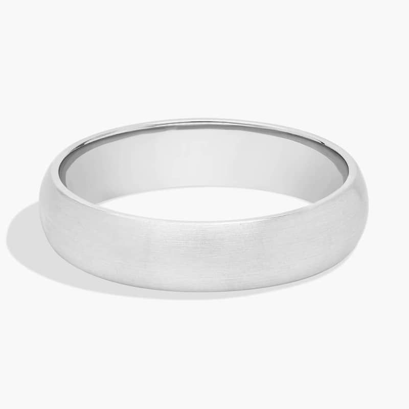 Matte Mid-weight Comfort Fit Wedding Ring in Platinum (5mm)