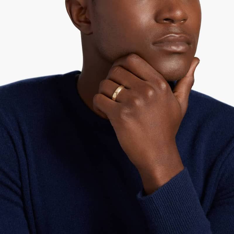 Low Dome Comfort Fit Wedding Ring in 14k Yellow Gold (5mm)