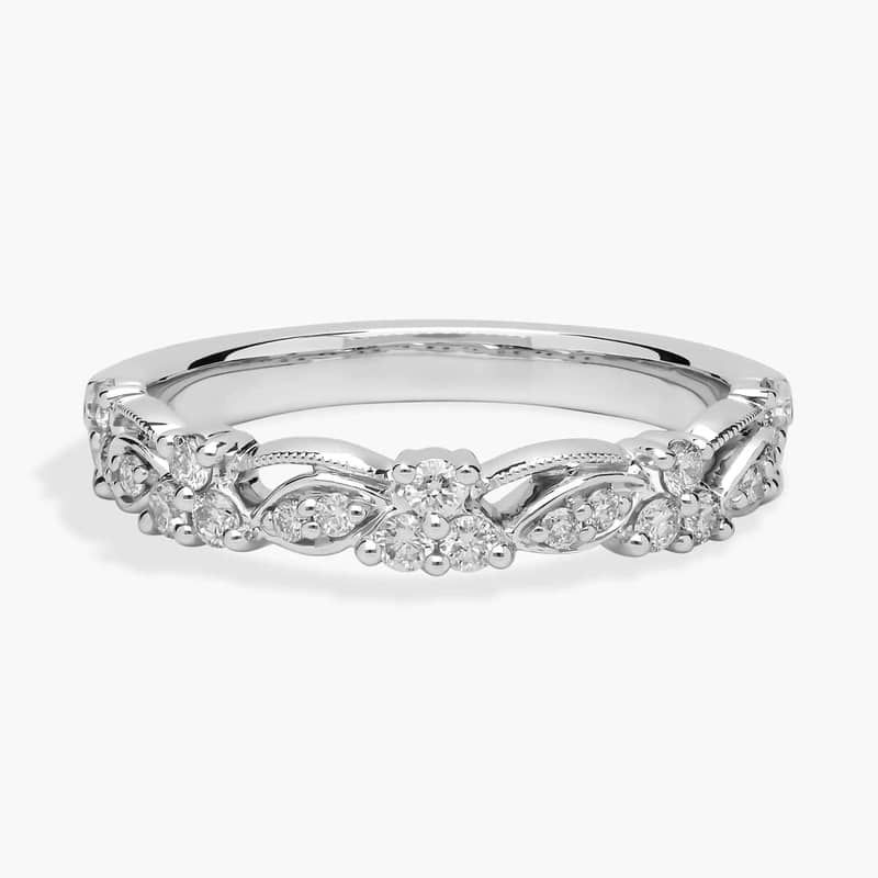 Romantic Vintage Lace Diamond Ring in 14k White Gold (1/3 ct. tw.)