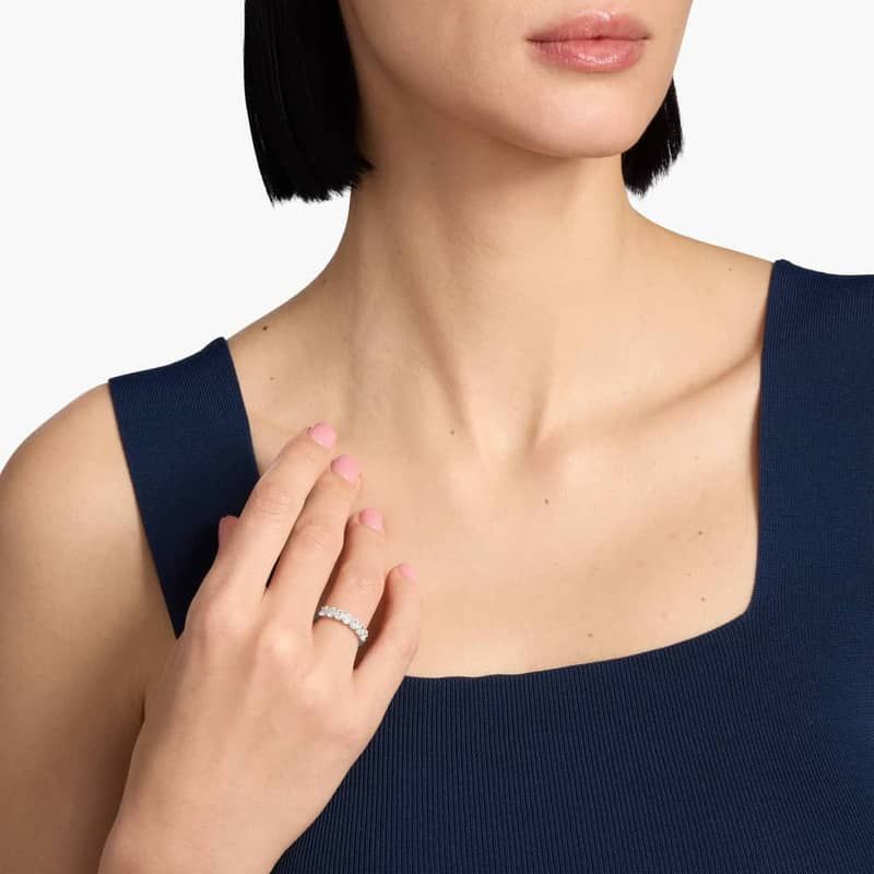 Seven Stone Oval Diamond Ring in 14k White Gold (1 Ct. tw. - H-I / SI1-SI2)