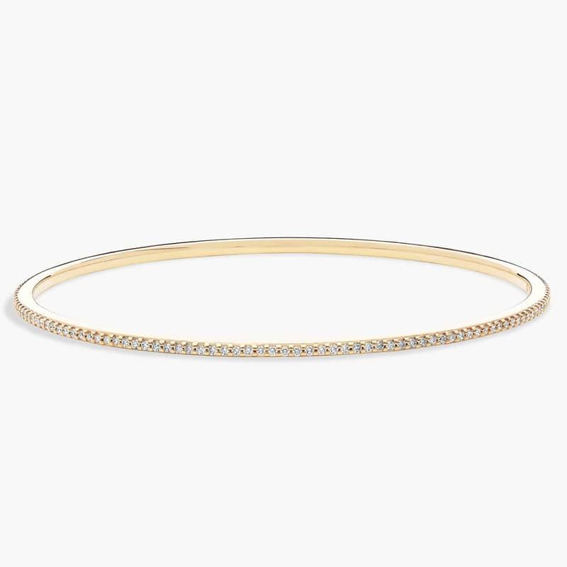 Stackable Pavé Diamond Bangle in 18k Yellow Gold (1 ct. tw.)