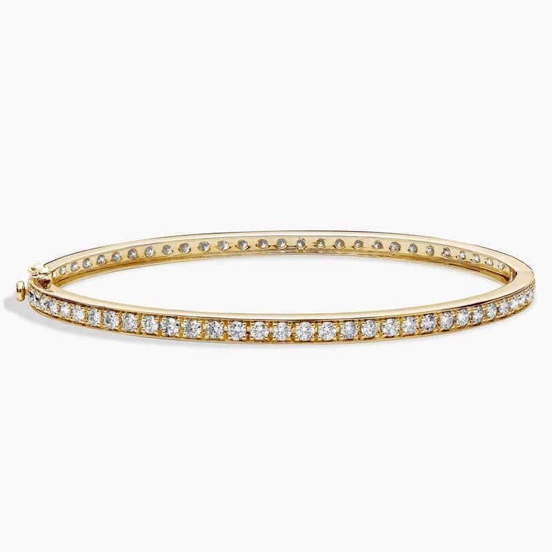 Eternity Diamond Bangle Bracelet in 18k Yellow Gold (3 ct. tw.)