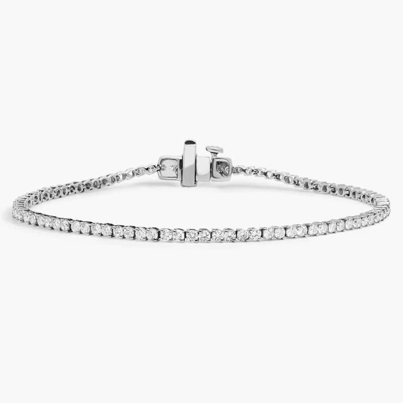 7 " Two-Prong Lab Grown Diamond Tennis Bracelet In 14K White Gold (2 Ct. tw. - F-G / VS2-SI1)