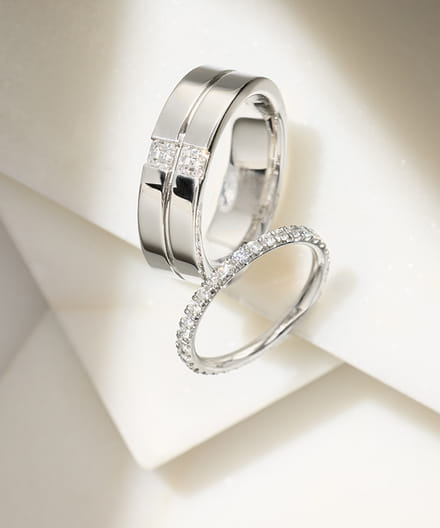 collection of diamond wedding rings and bands
